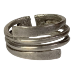 Δαχτυλίδι με Κυκλικές Λωρίδες - Επαργυρωμένος Ορείχαλκος