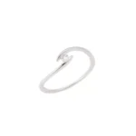 Minimal Δαχτυλίδι από Ασήμι 925 με Λευκό Ζιργκόν