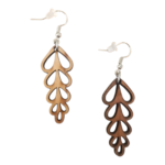 Σκουλαρίκια από ξύλο ελιάς φύλλα