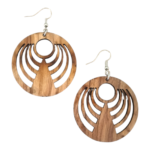 Σκουλαρίκια από ξύλο ελιάς κύκλος