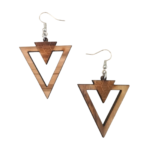Σκουλαρίκια από ξύλο ελιάς τρίγωνα