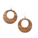 Σκουλαρίκια από ξύλο ελιάς μικροί κρίκοι