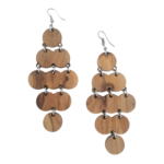 Σκουλαρίκια από ξύλο μακριά