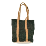 Τσάντα Ώμου από Οργανικό Βαμβάκι σε Σκούρο Πράσινο Χρώμα