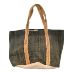 Τσάντα Ώμου από Οργανικό Βαμβάκι σε Σκούρο Πράσινο Χρώμα 40χ60 εκ