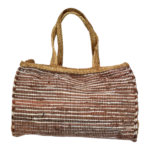 Ψάθινη Τσάντα Χειρός Καφέ 45x35 εκ.