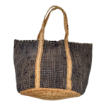 Ψάθινη Τσάντα Ώμου σε Σκούρο Μπλε Χρώμα