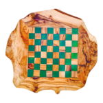 Χειροποίητο Σκάκι από Ξύλο Ελιάς & Υγρό Γυαλί (40x40cm) - Image 3