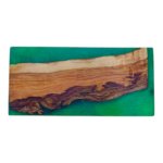 Χειροποίητος Δίσκος Σερβιρίσματος από Ξύλο Ελιάς & Resin (30x15cm) - Image 2