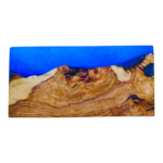 Χειροποίητος Δίσκος Σερβιρίσματος από Ξύλο Ελιάς & Resin (30x15cm)