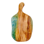 Χειροποίητο Πλατό Σερβιρίσματος από Ξύλο Ελιάς & Ρητίνη (35x19cm)