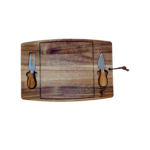 Ξύλινο Πλατό Σερβιρίσματος & Κοπής από Ξύλο Ακακίας (34x23cm)